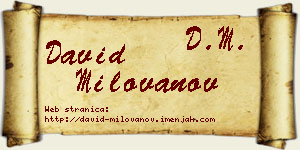 David Milovanov vizit kartica